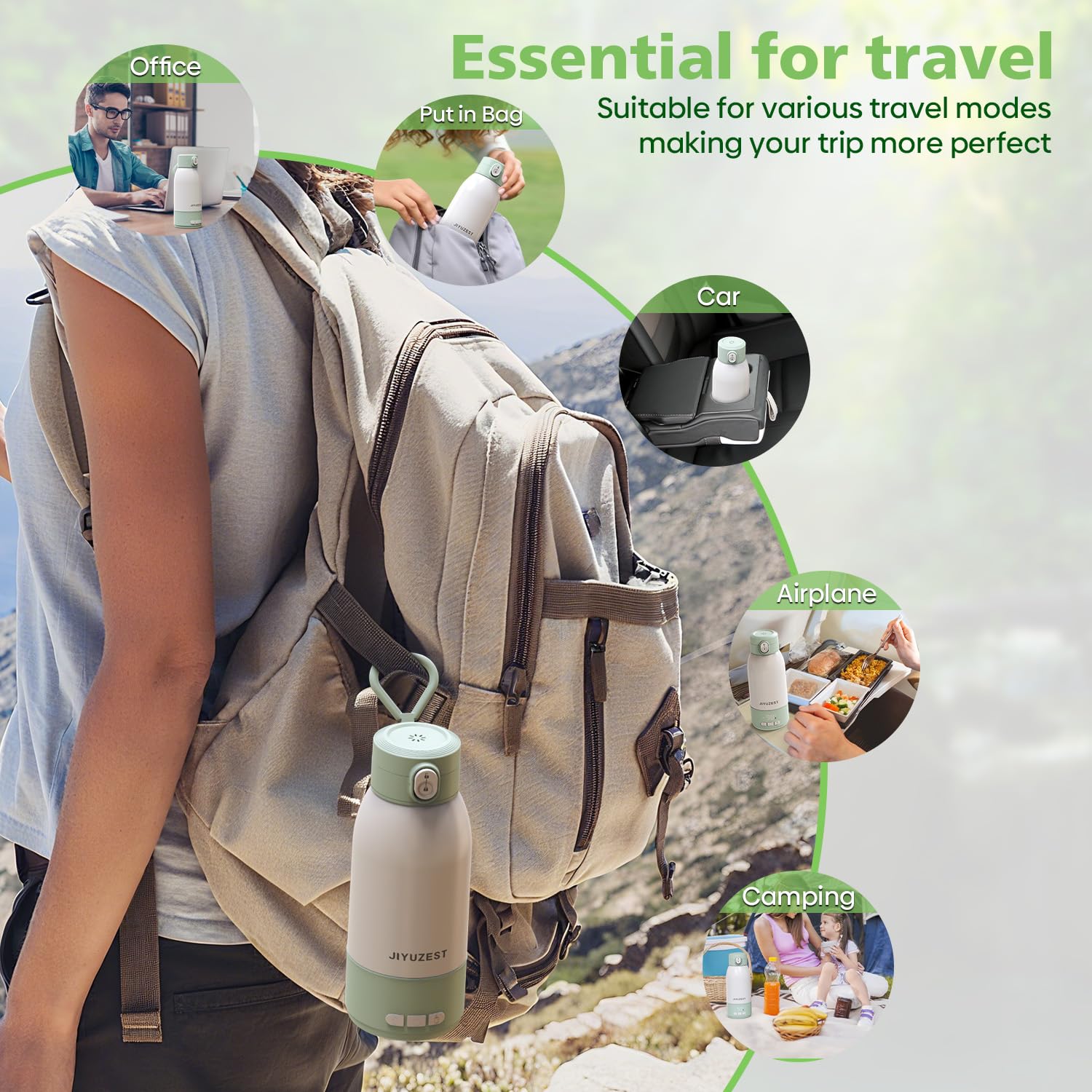 JIYUZEST safety lock keeps the lid secure during transport.