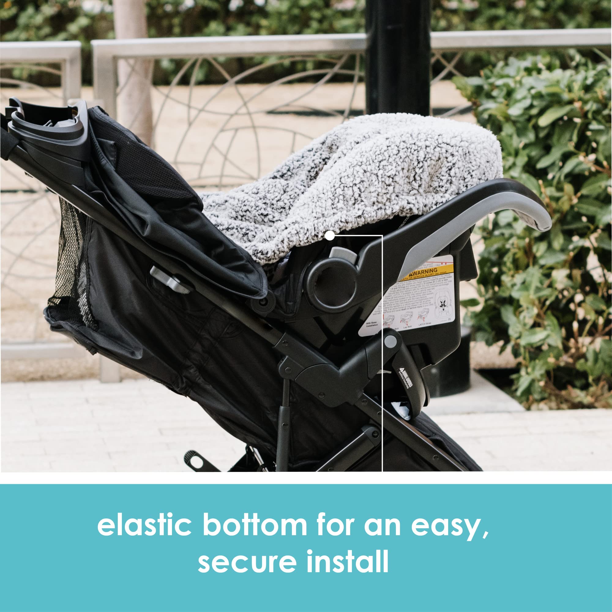 JJ Cole winter car seat cover machine washable for busy parents