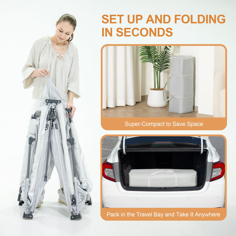 JJKAKA 360-degree visibility with two zipper doors for safe supervision.