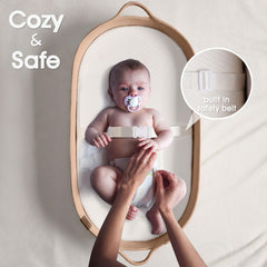 JJOO diaper caddy organizer with removable dividers keeps essentials in reach.