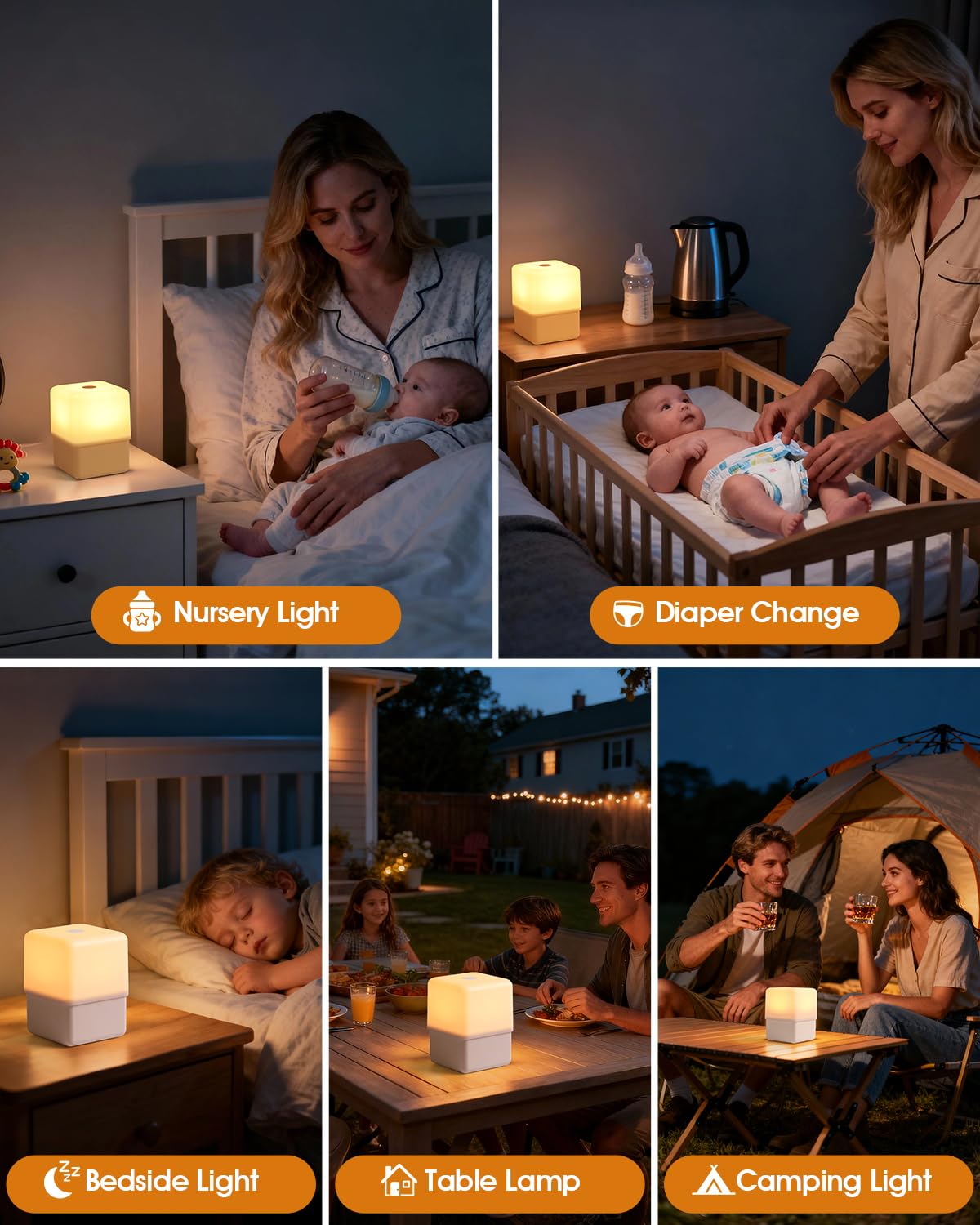 JJ&RY safety material night light uses toy-grade ABS with CE/RoHS safety certifications