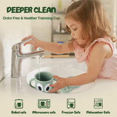 Jkevow silicone snack cups with two lids enable spill-proof snacking and dust protection.