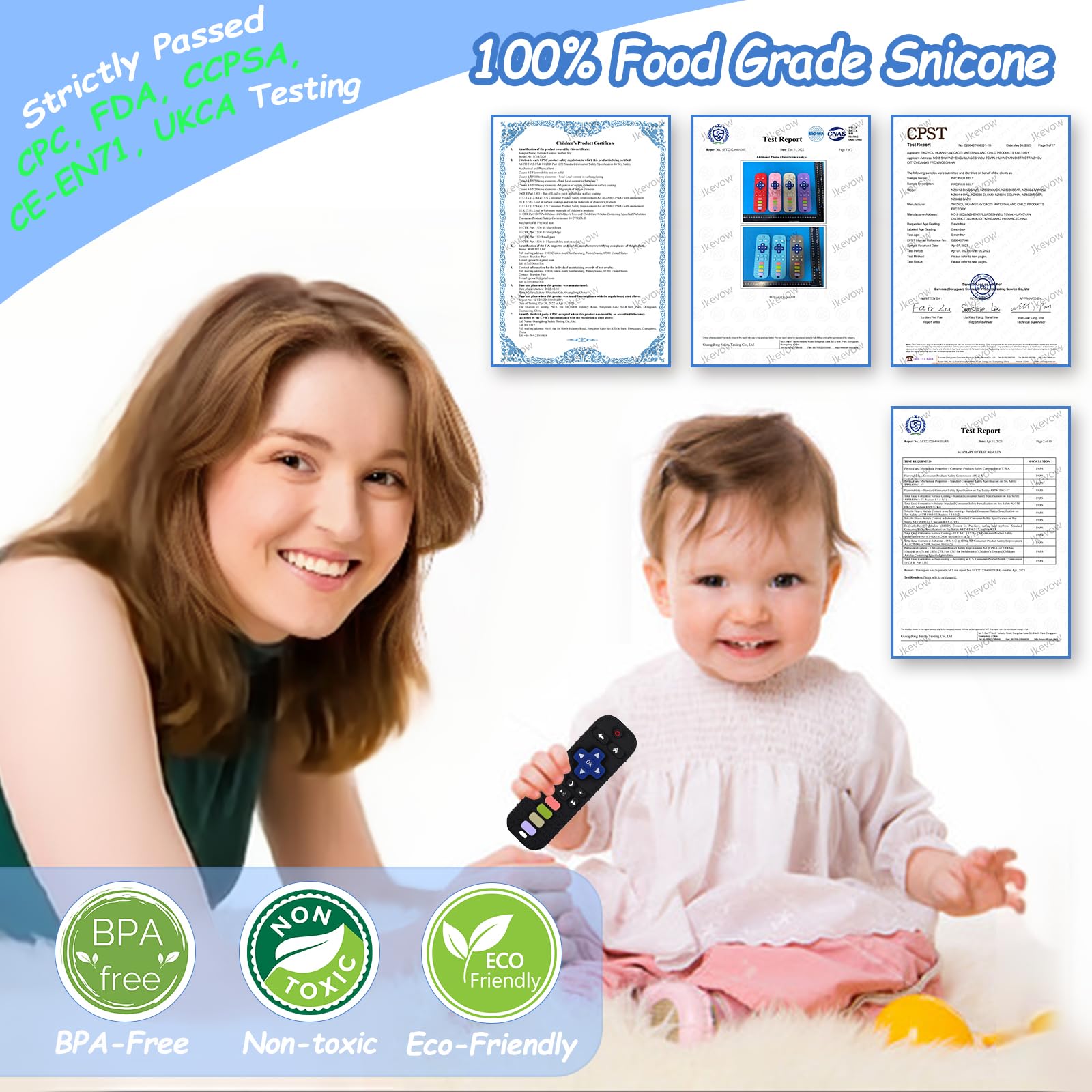 Jkevow teether gum massage detail with textured bumps for gum comfort