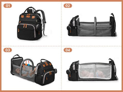 JKJRJJ diaper bag backpack sun screen mosquito protection for sunny outings