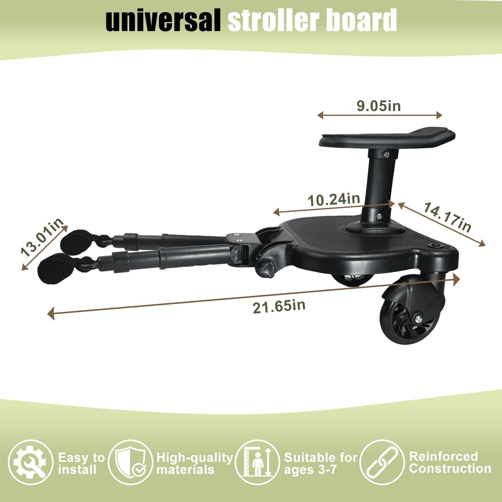 JKLESA stroller board footrest adjustable angle supports comfortable posture on walks