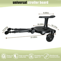 JKLESA stroller board footrest adjustable angle supports comfortable posture on walks