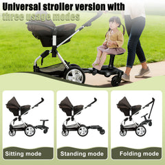 JKLESA stroller board width extension fits various stroller frames for a secure attachment