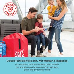 J.L. Childress Gate Check Bag durable polyester surface is easy to wipe clean.