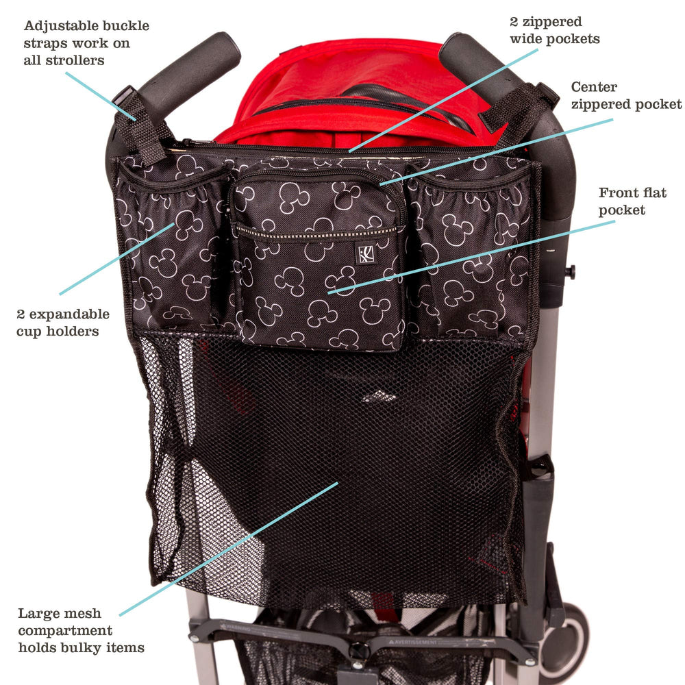 J.L. Childress Cups 'N Cargo with cup holders keeps bottles secure on strolls