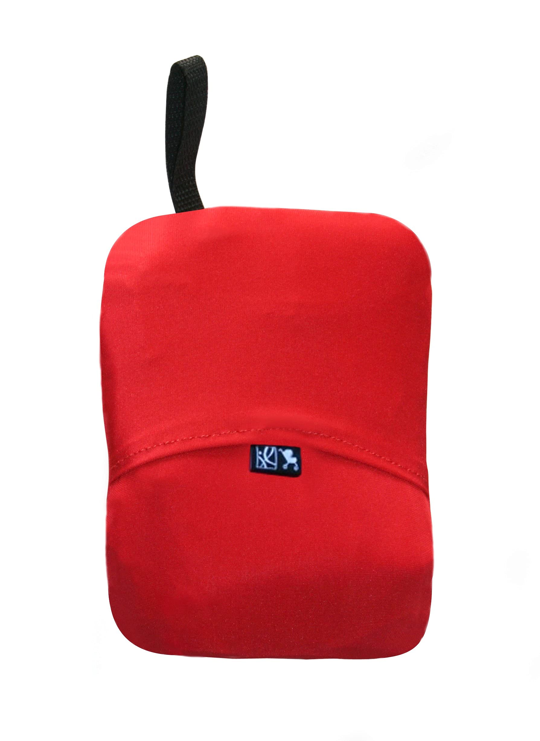 J.L. Childress gate check bag in bright red for quick spotting.