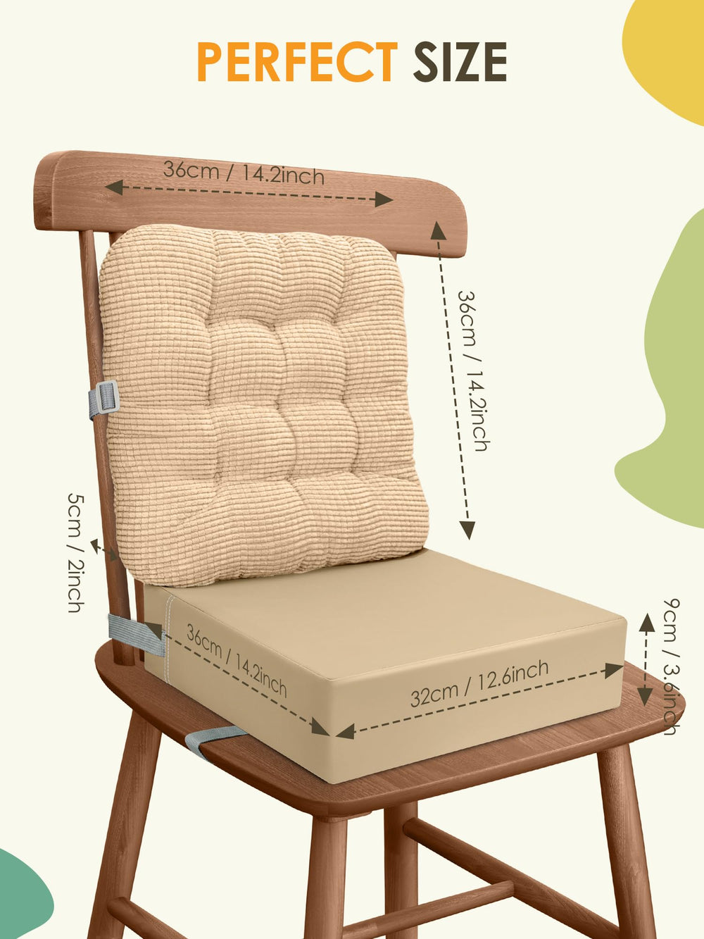 JLGCUF booster seat fits dining tables and chairs for versatile use.