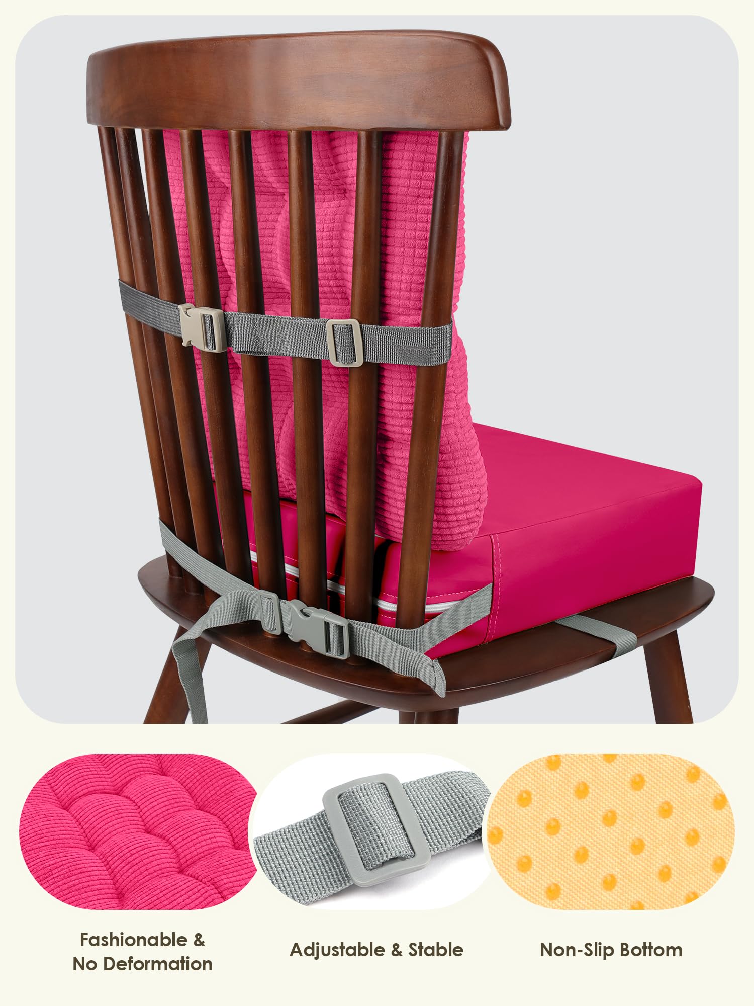 JLGCUF booster seat folded compact for easy storage