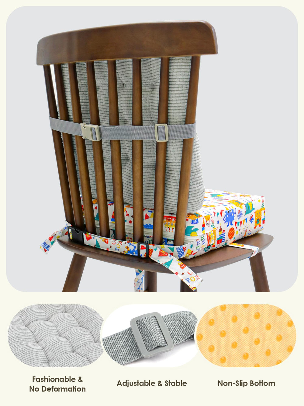 JLGCUF Monster booster seat portable design ideal for travel and restaurants