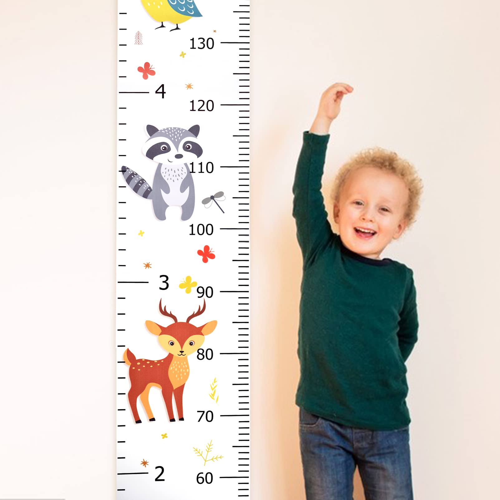 JLNGTHONG height chart rope hanging system enables easy wall installation.