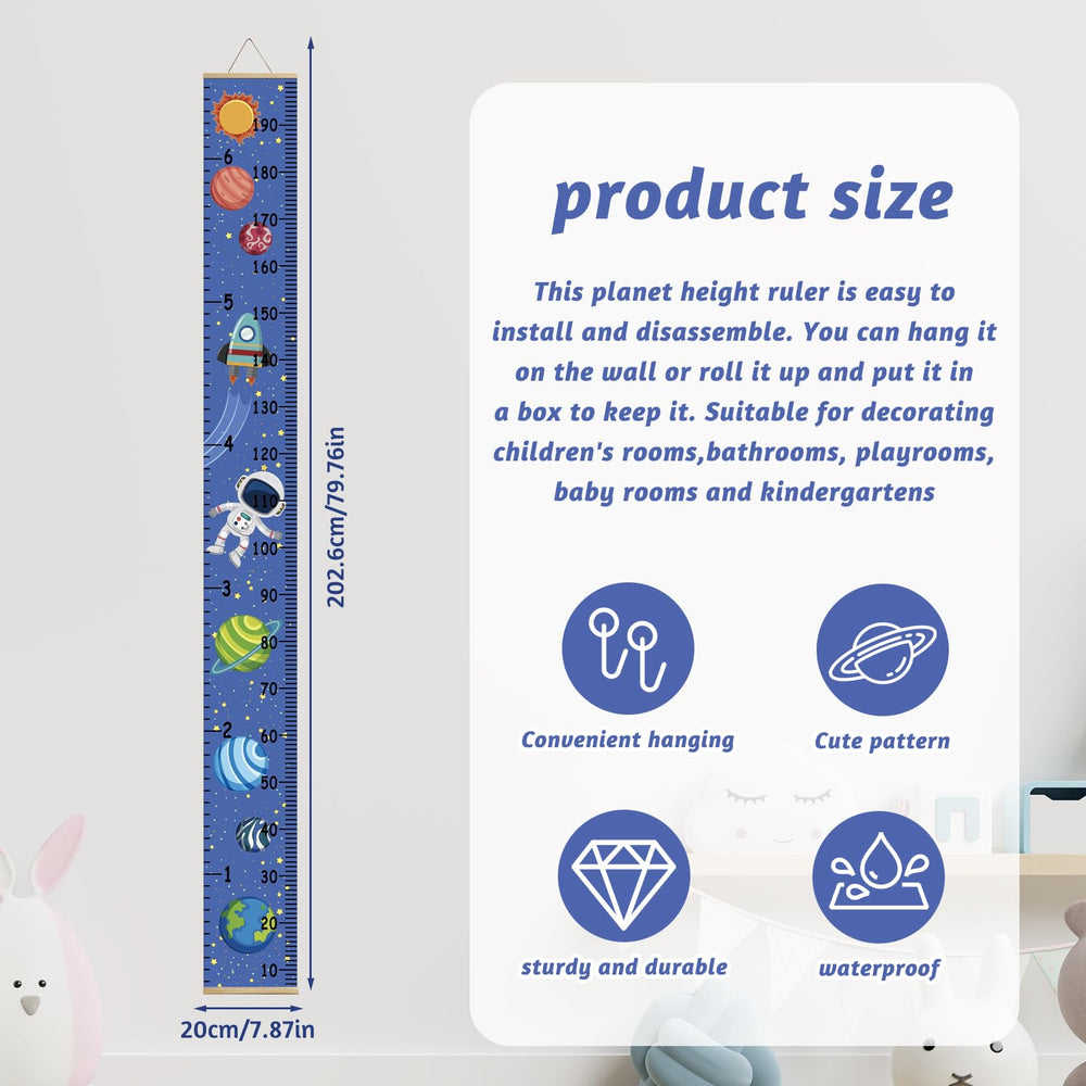 JLNGTHONG wall decor height chart enhances nurseries with starry design.