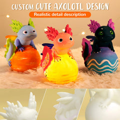 JMMICO Paint Your Own Axolotl Lamp Kit color palette highlights 12 paints for vibrant designs