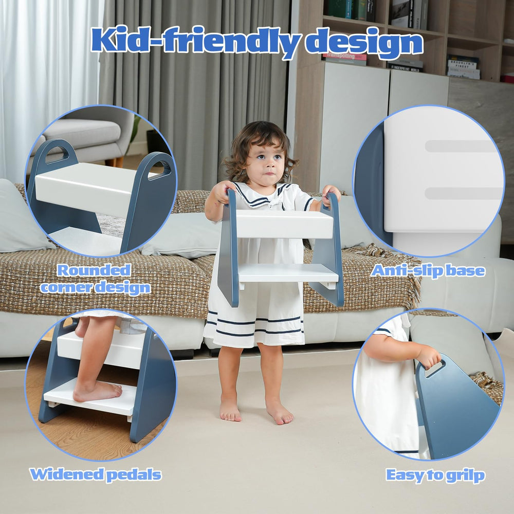 JPMKPD Fresh-Blue stool used for kitchen dishwashing tasks