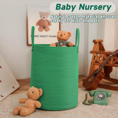 JMvicyroam cotton rope storage bin showing natural texture ideal for blankets