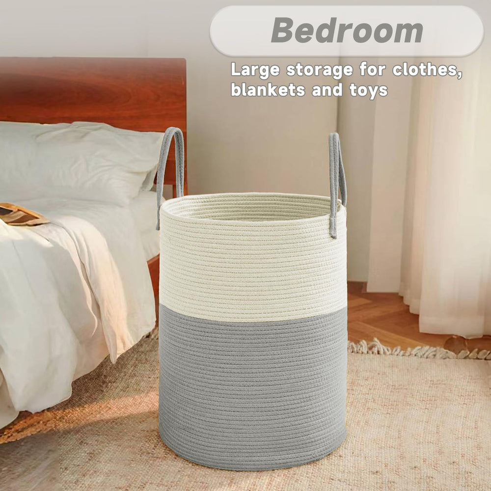 JMvicyroam foldable design laundry basket saved for space when not in use.