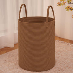 JMvicyroam large woven laundry basket front view showing 100L capacity.