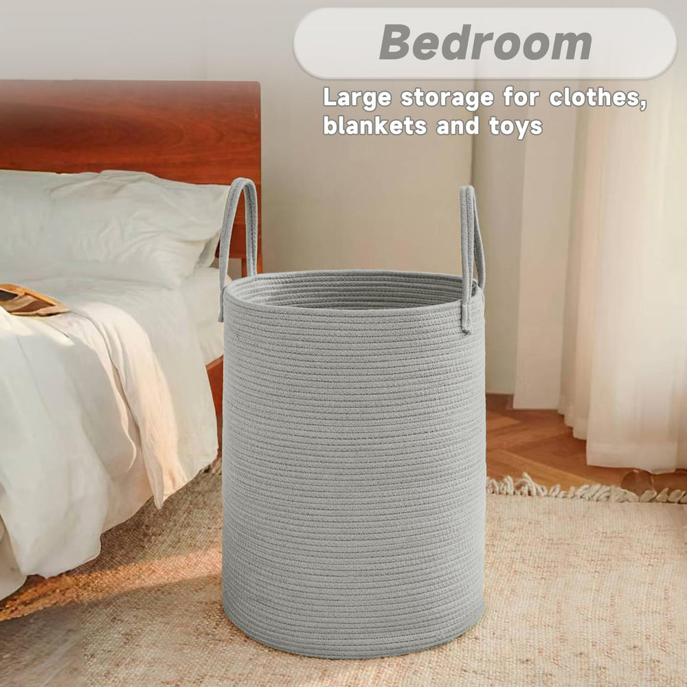 JMvicyroam large woven laundry basket nursery with toys and blankets storage