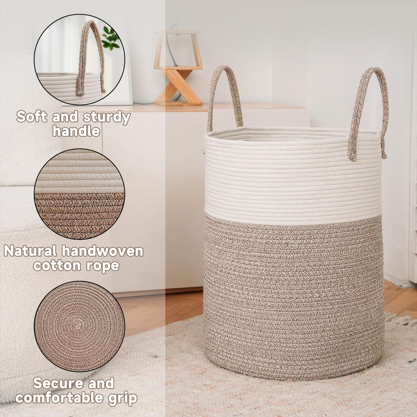 JMvicyroam nursery setup with basket for baby essentials and organization
