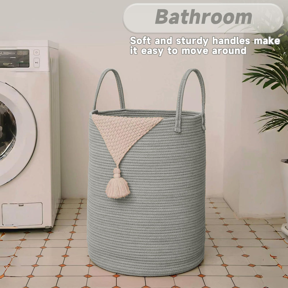 JMvicyroam nursery laundry basket with toys shows multipurpose organization.