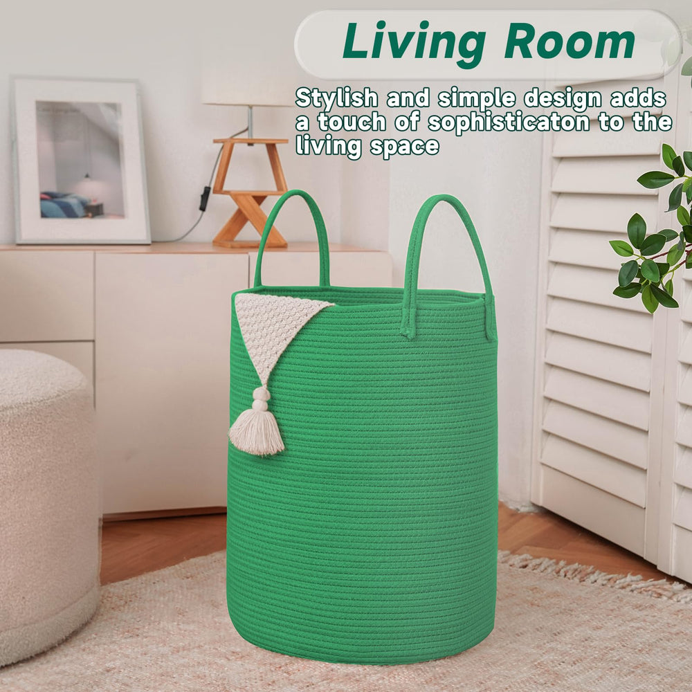 JMvicyroam nursery living room basket showcasing multipurpose toy and clothes storage