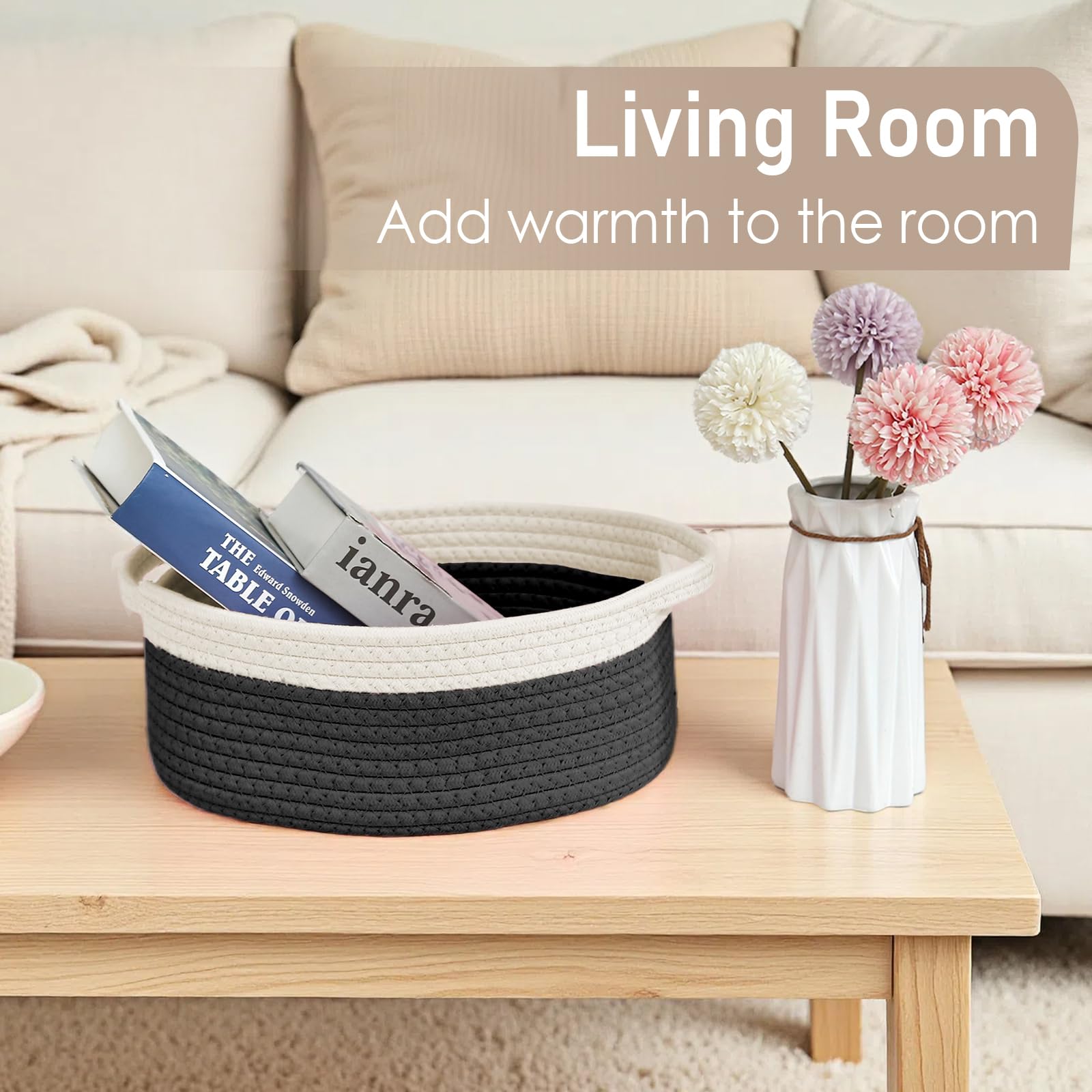 JMvicyroam pet toy basket stores playthings and reduces clutter.