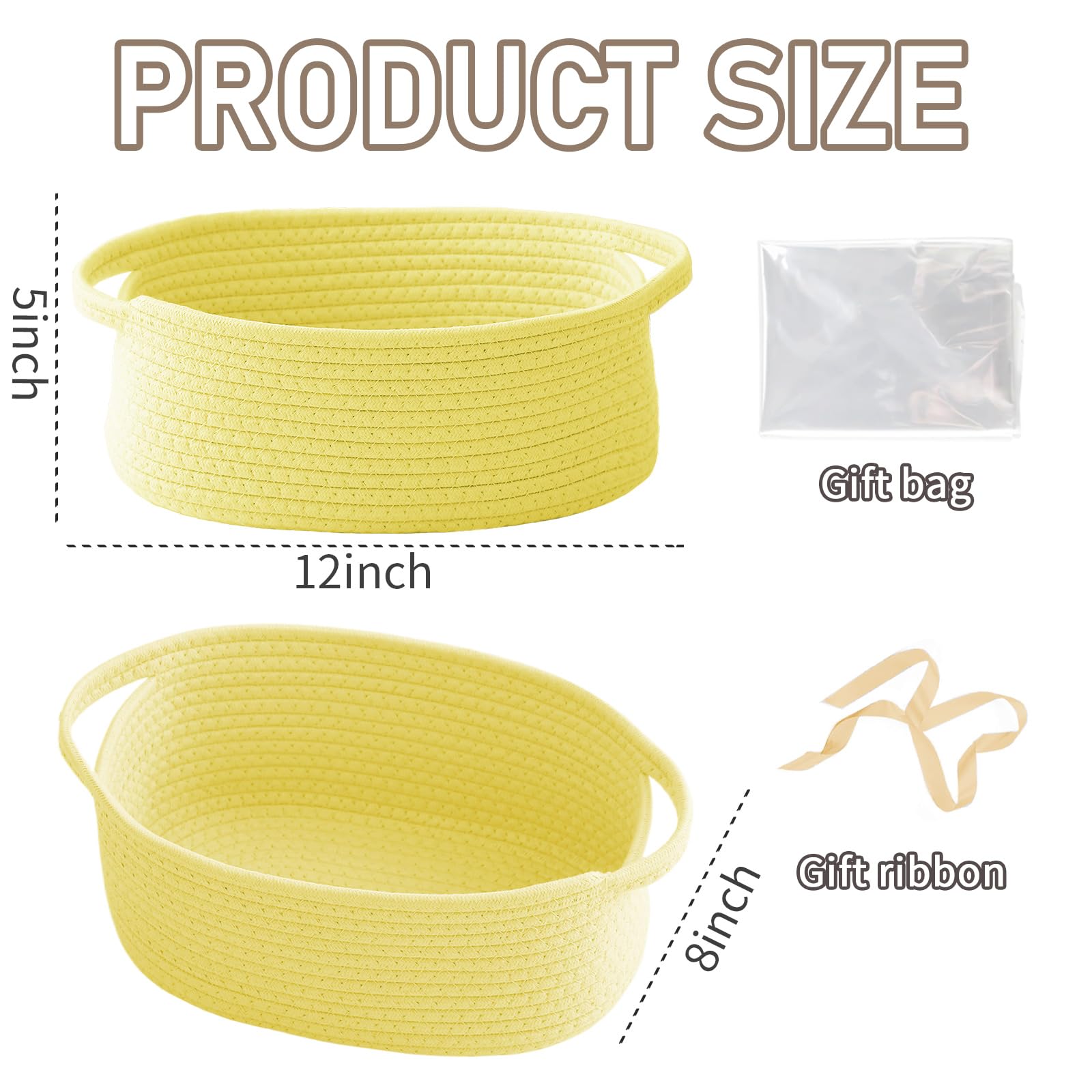 JMvicyroam rope storage bin with soft handles for easy daily transport