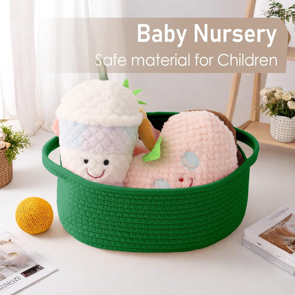 JMvicyroam handmade cotton rope basket provides a safe, natural storage option for kids and pets