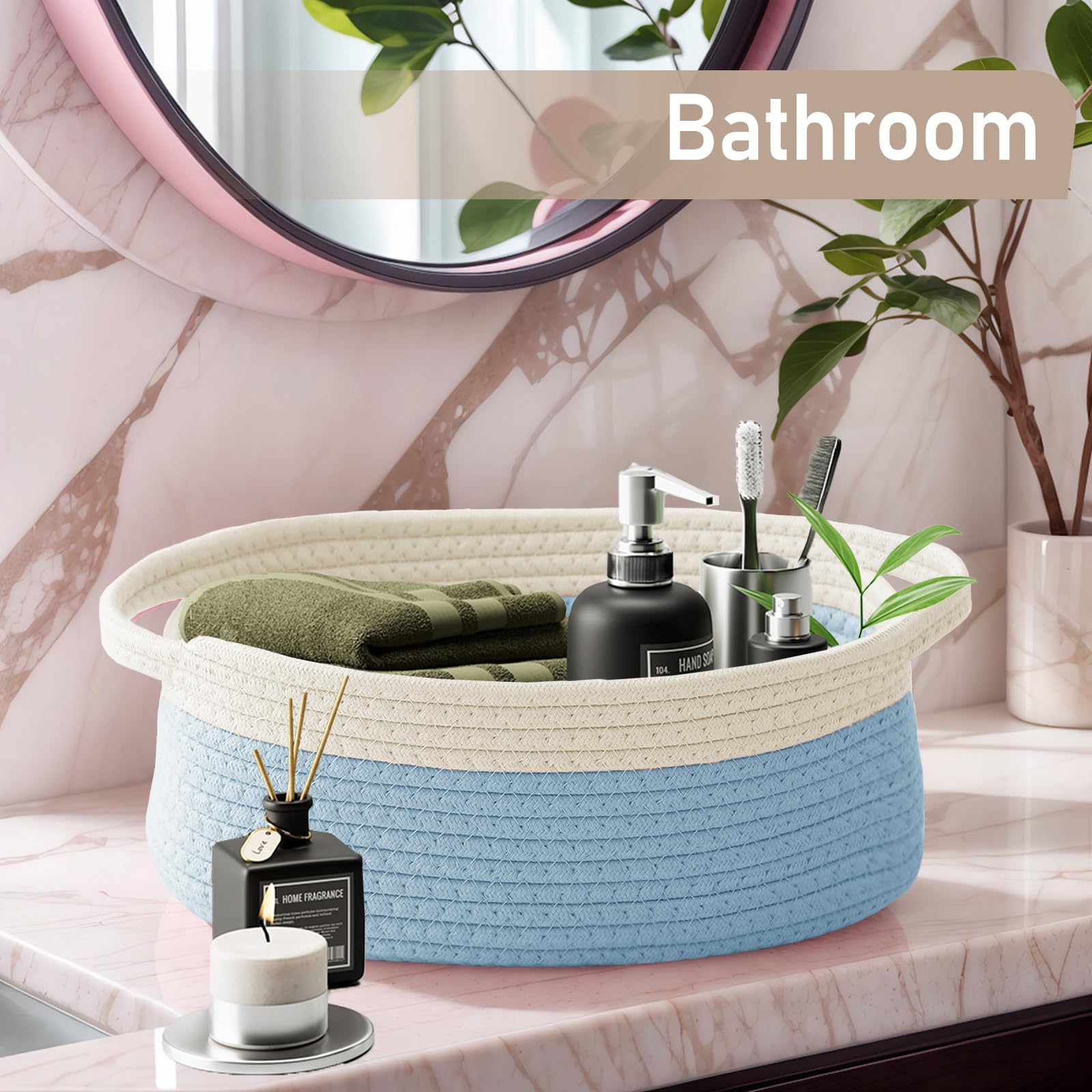 JMvicyroam durable woven basket for everyday storage tasks.