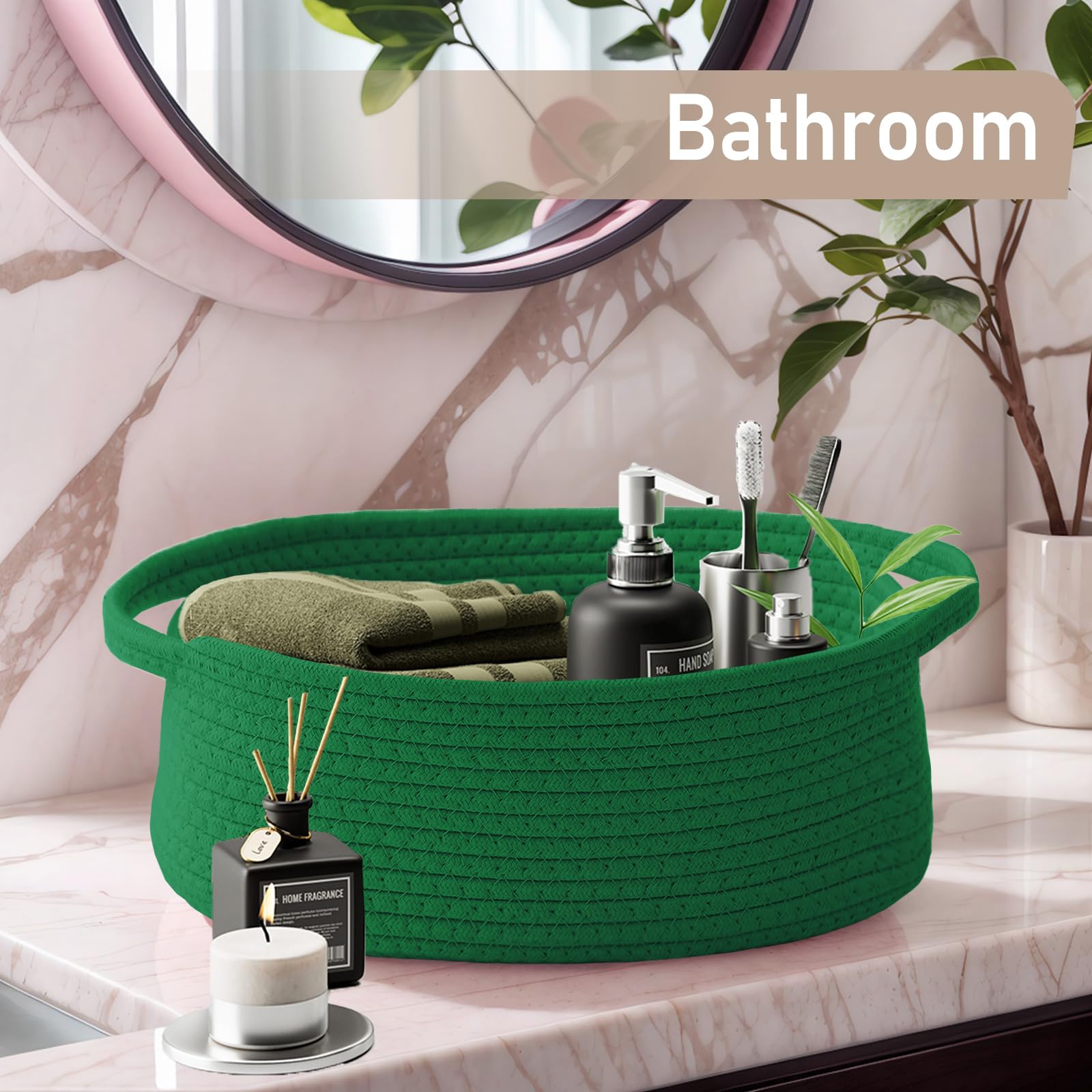 JMvicyroam 12x8x5 inch basket sized for shelves and closets to reduce clutter