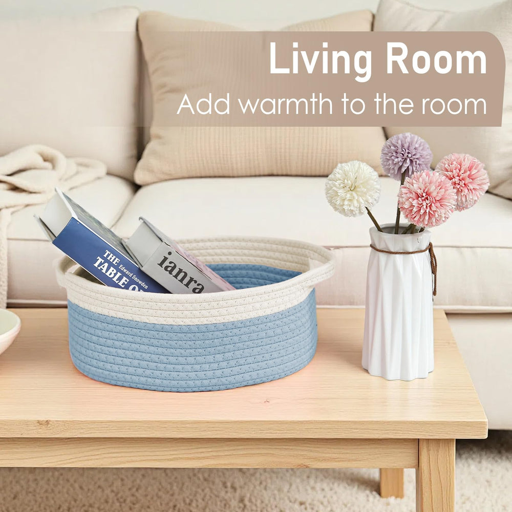 JMvicyroam handmade cotton rope basket uses natural materials.