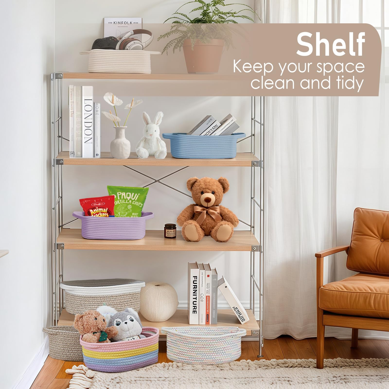 JMvicyroam basket as toy bin or pet toy storage for clutter-free rooms.