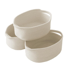 JMvicyroam woven basket with handles on a shelf for organized spaces.