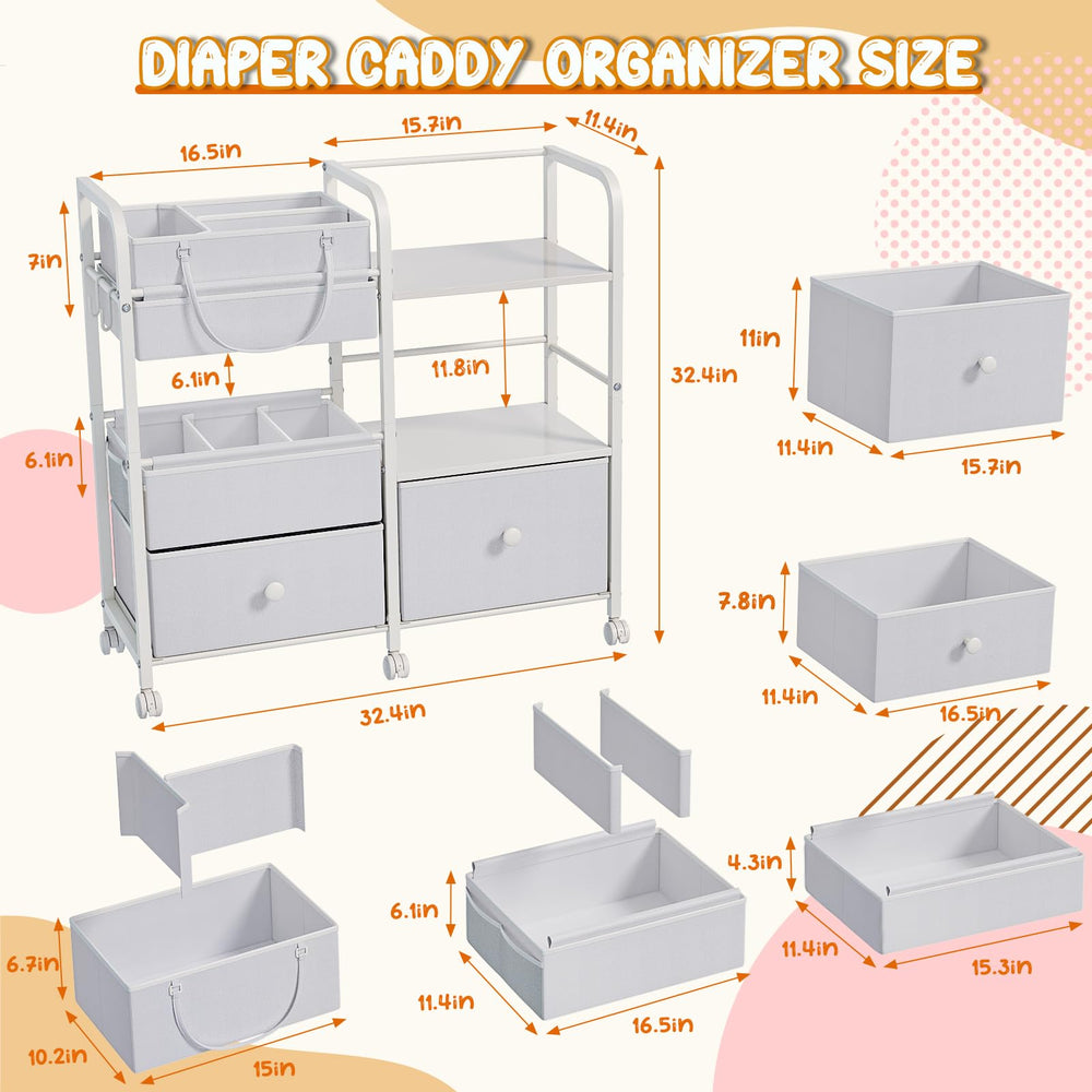 Jnancun clothes rack and dividers offer flexible nursery organization
