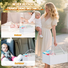Jnancun diaper caddy tote removable for quick trips and changing sessions