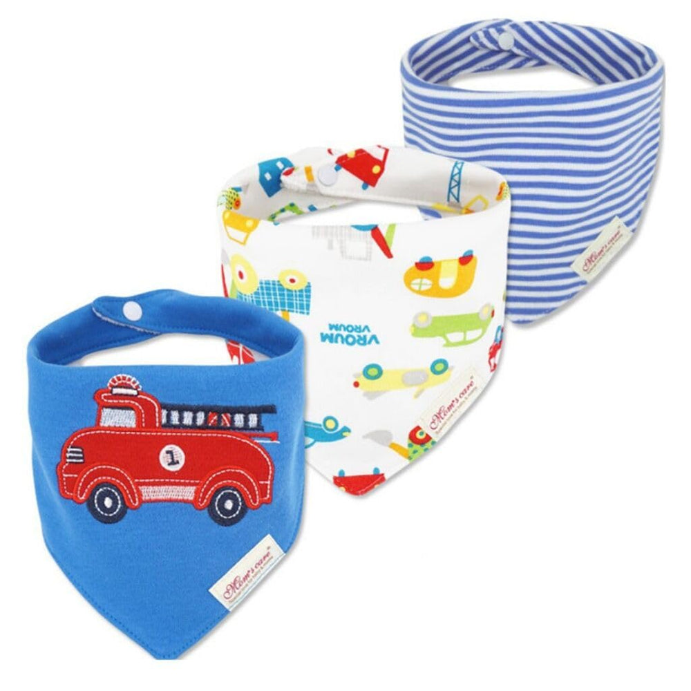 JN&LULU baby bandana bibs drool set; catch dribbles and protect outfits during feeding
