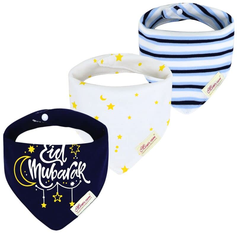 JN&LULU Moon Star bandana bibs keep baby clothes dry during drool.