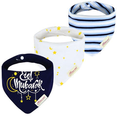 JN&LULU Moon Star bandana bibs keep baby clothes dry during drool.
