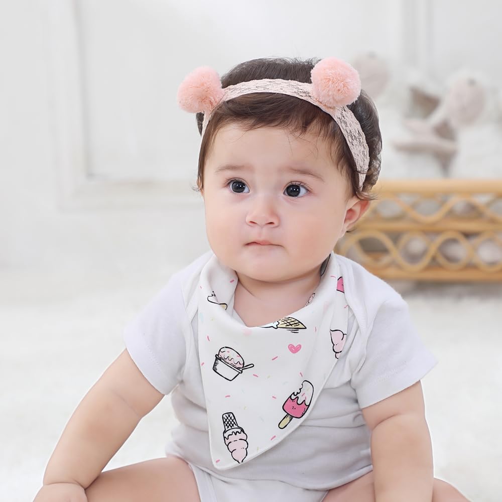 JN&LULU ice cream patterned bibs suit everyday outfits with ease.