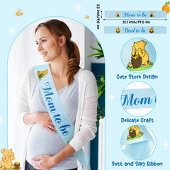 Jnothmore Winnie dad-to-be belt blue for playful pregnancy announcements