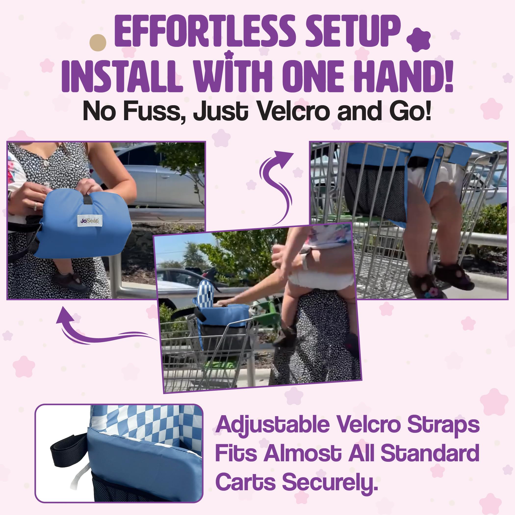 JoSeat foldable compact storage illustrating portability