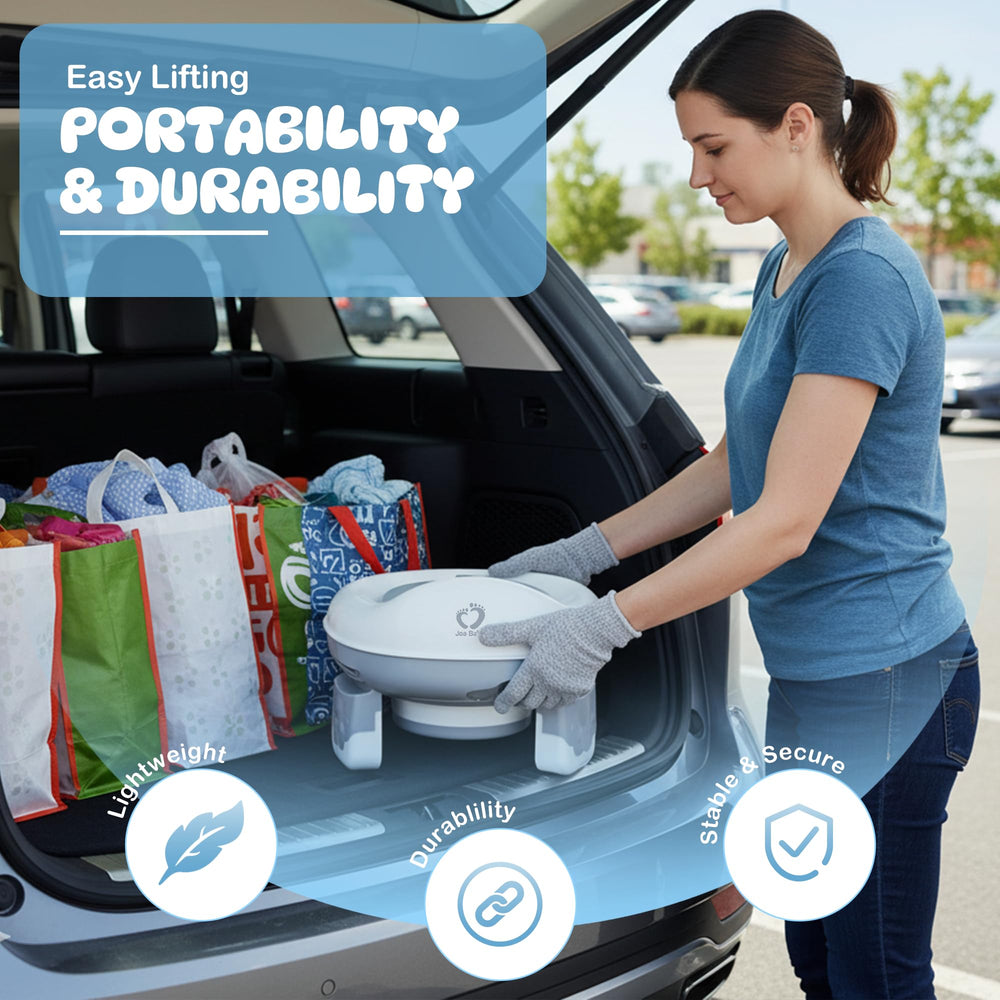 Joa Baby indoor-outdoor travel potty suitable for home or park.