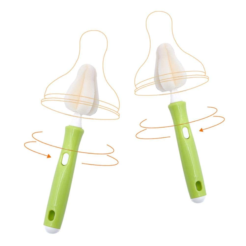 Joayuezo nipple brush with plastic handle for easy scrubbing and high temp rinse