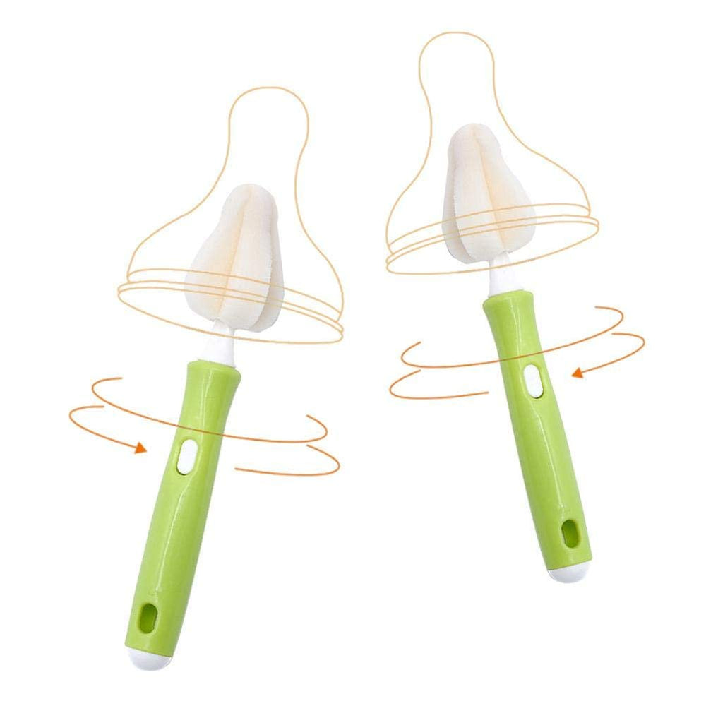 Joayuezo nipple brush with plastic handle for easy scrubbing and high temp rinse