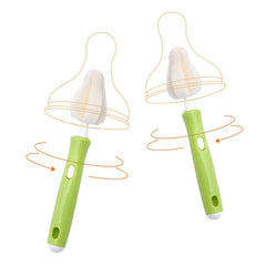 Joayuezo nipple brush with plastic handle for easy scrubbing and high temp rinse