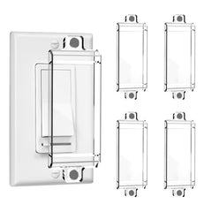 JOBVERT 4-pack light switch guard protects switches from accidental use with a clear, seamless look.
