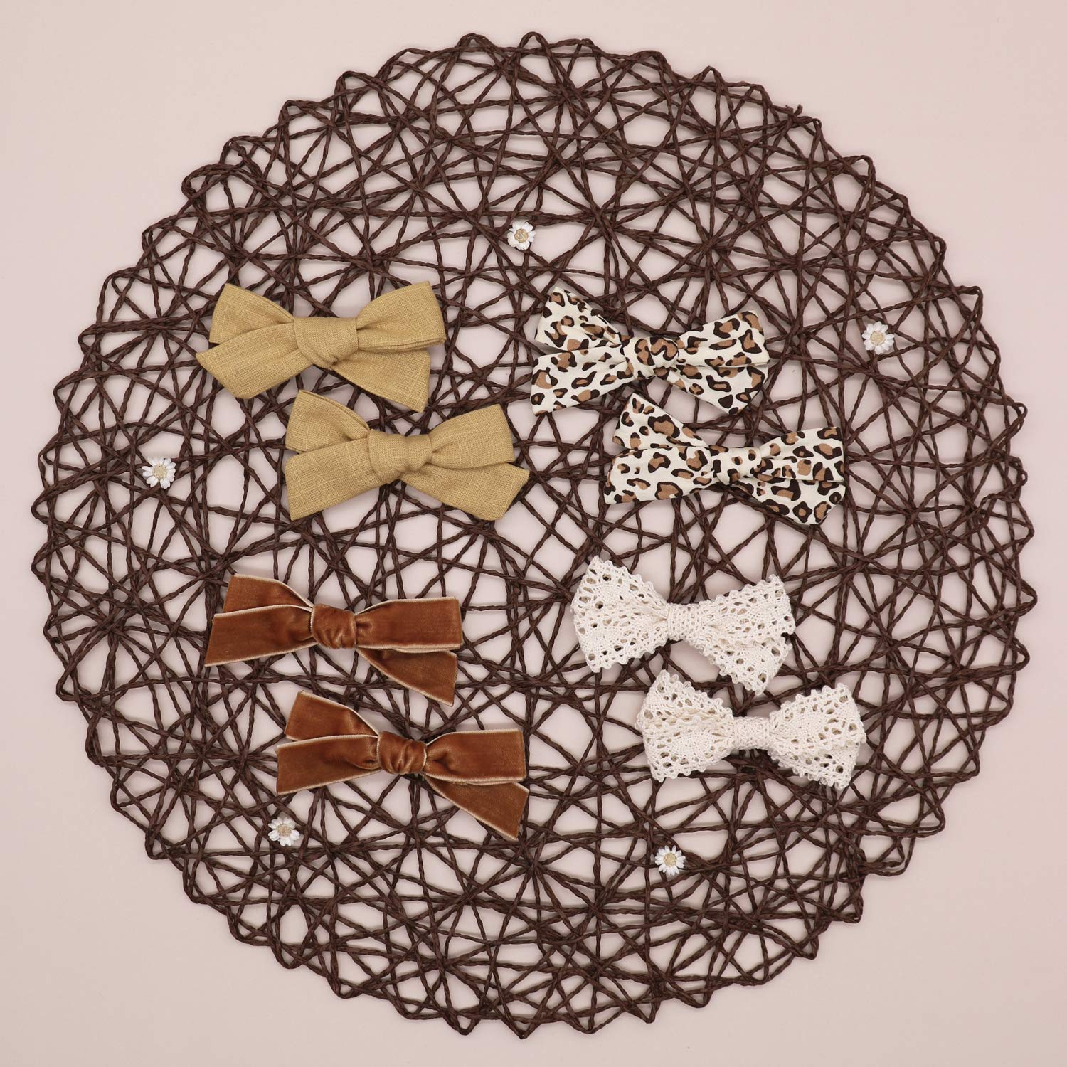 JoCoDesigns brown velvet bow clip brings luxe texture and secure hold